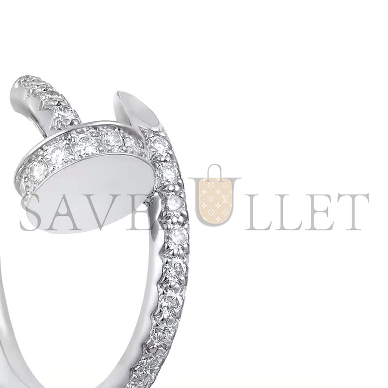 CARTIER JUSTE UN CLOU HOOP EARRINGS SMALL MODEL PAVED REF. B8301431